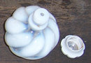 Vintage Wide Swirl DeVilbiss Opalescent Perfume Bottle
