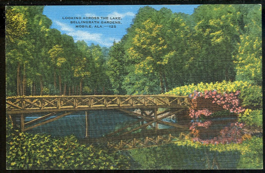 Postcard of Lake, Bellingrath Gardens Mobile, Alabama