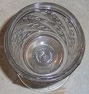 EAPG Clear Barred Hobnail Stemmed Goblet