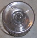 EAPG Clear Barred Hobnail Stemmed Goblet