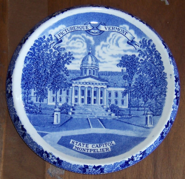 Vintage Staffordshire Pottery Trivet From Vermont