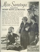 Miss Saratoga Middy Suits 1921 Magazine Advertisement