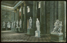 Postcard of Statuary Hall, Capitol, Washington DC