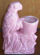 Vintage Nelson McCoy Pottery Pink Parrot Planter