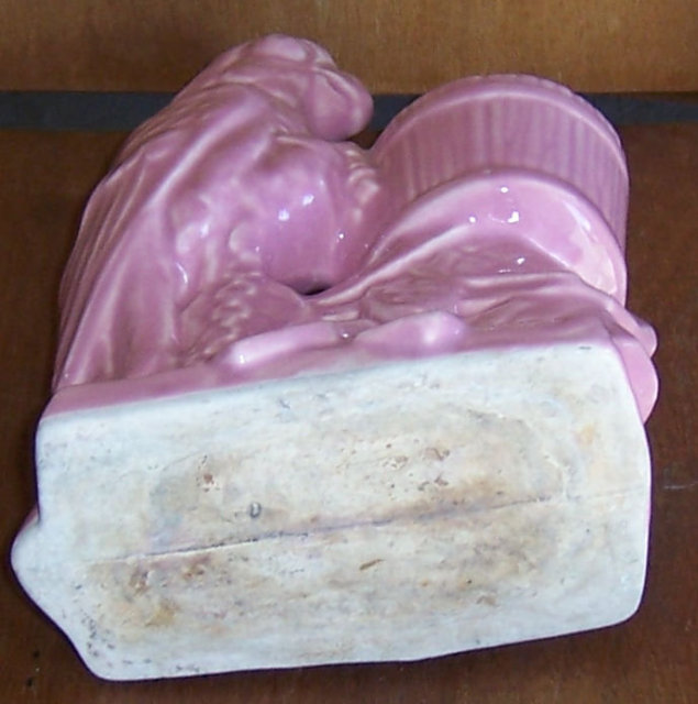 Vintage Nelson McCoy Pottery Pink Parrot Planter