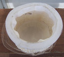 Vintage White Hat with White Bow and White Netting