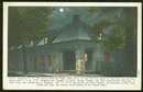 Postcard Old Senate House by Night Kingston, NY 1935