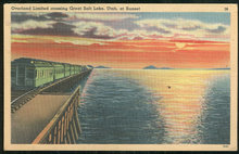Postcard of Overland Limited Crossing Great Salt, Utah
