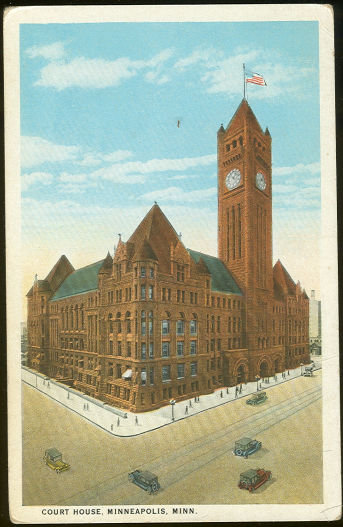 Postcard of Court House, Minneapolis, Minnesota