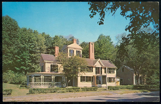 Postcard of The Wayside, Hawthorne's House Concord, MA