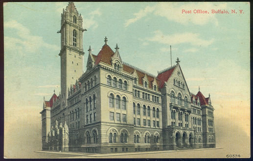 Postcard of Post Office, Buffalo, New York
