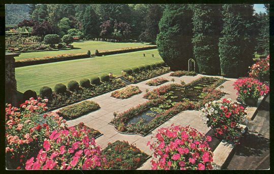 Postcard of Italian Gardens, Bitchard Gardens Victoria