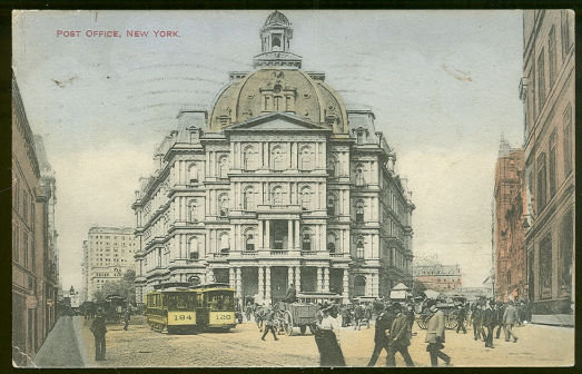 Postcard of Post Office, New York City, New York 1911