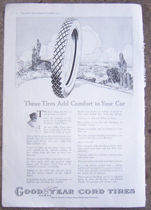 Goodyear Cord Tires, Akron 1916 Magazine Advertisement