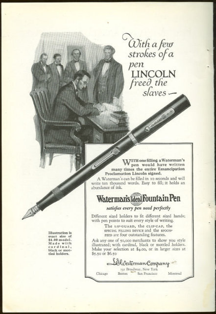 Waterman Ideal Fountain Pen 1925 Magazine Advertisement