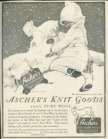Ascher's Knit Goods 1921 Magazine Advertisement