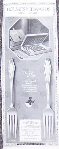 Holmes and Edwards Silverware 1921 Advertisement