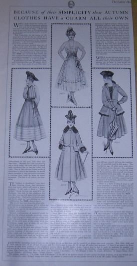 Simplicity and Charms of Autumn Clothes 1916 LHJ Page