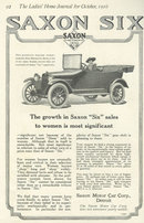 Women Drivers Prefer Saxon Six 1916 Advertisement