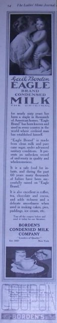 Eagle Brand Condensed Milk 1916 Magazine Advertisement