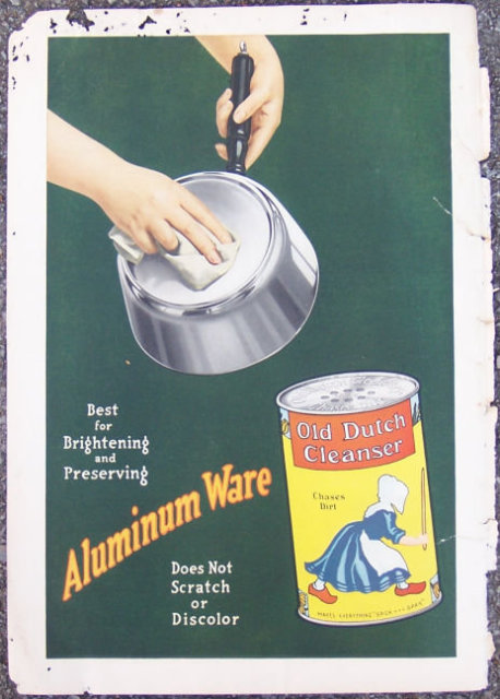 Old Dutch Cleanser Chases Dirt 1917 Color Advertisement