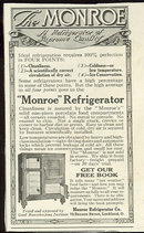 Monroe Refrigerator 1916 Magazine Advertisement