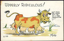 Comic Bob Petley Postcard of Udderly Ridiculous Cow