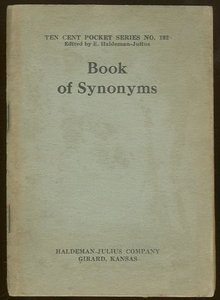 Book of Synonyms by E. Haldeman-Julius Ten Cent 192