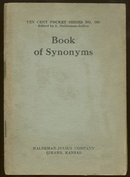 Book of Synonyms by E. Haldeman-Julius Ten Cent 192