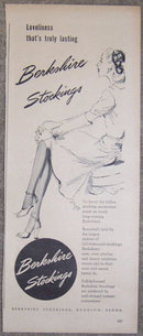 1944 Berkshire Stockings WW II Magazine Advertisement