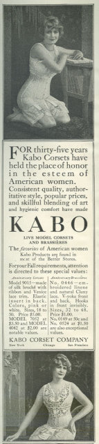 Kabo Live Model Corset 1916 Magazine Advertisement