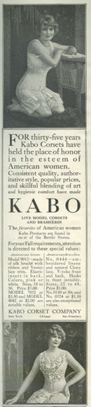 Kabo Live Model Corset 1916 Magazine Advertisement