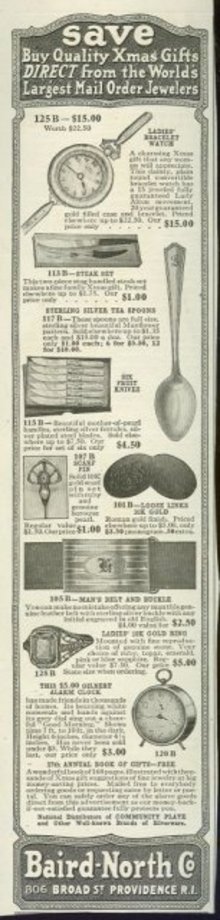 Baird-North Mail Order Jewelers 1921 Advertisement