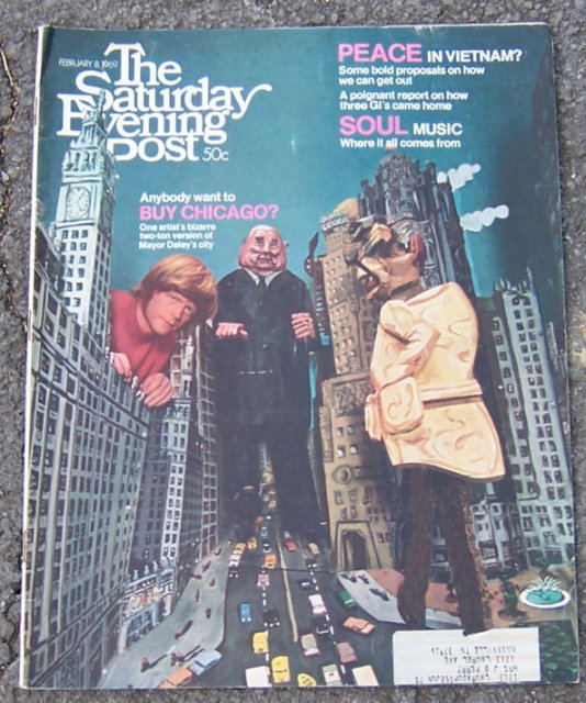 Saturday Evening Post Magazine February 8 1969 Red Grooms on Cover