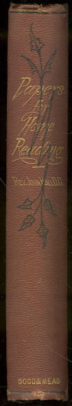 Papers For Home Reading by Rev. John Hall 1871 1st ed