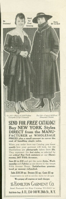 1916 Ladies Home Journal Ad Hamilton Garment Catalog
