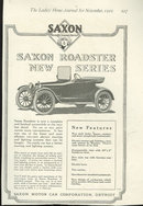 New Series Saxon Roadster 1916 Magazine Advertisement