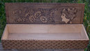 Vintage Pyrography Wooden Tie Box with Gibson Girl