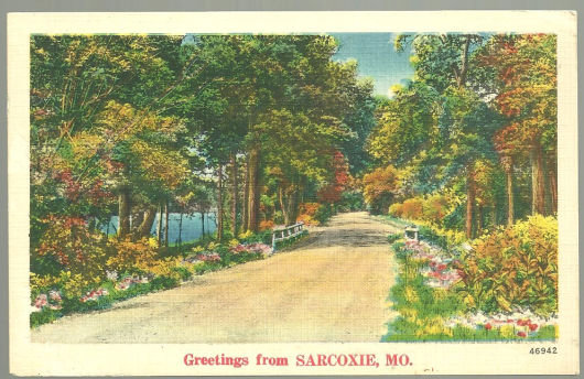 Greetings Postcard from Sarcoxie, Missouri