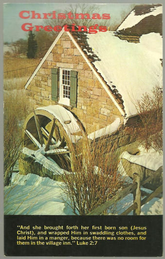Religious Christmas Greetings Postcard American Tract