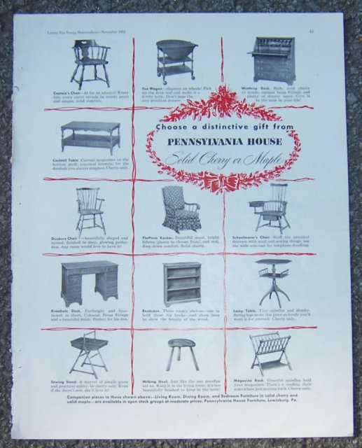 Pennsylvania House Furniture 1953 Magazine Ad