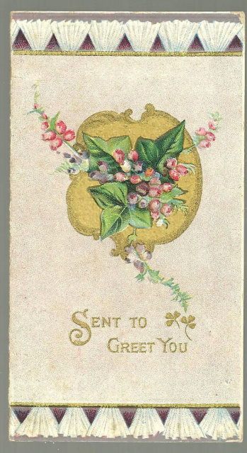 Victorian Christmas Greeting Card Sent to Greet You