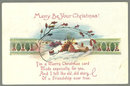 Merry be Your Christmas Postcard with Snowy Landscape