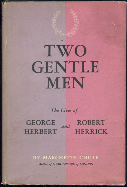 Two Gentle Men by Marchette Chute 1959 1st edition DJ
