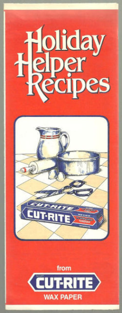 Holiday Helper Recipes with Cut-Rite Wax Paper 1982