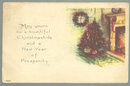 Christmastide and New Year Postcard With Tree 1922