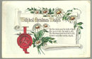 With Best Christmas Wishes Postcard with Daises 1913