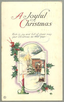 A Joyful Christmas With Pilgrims and Snowy House 1920