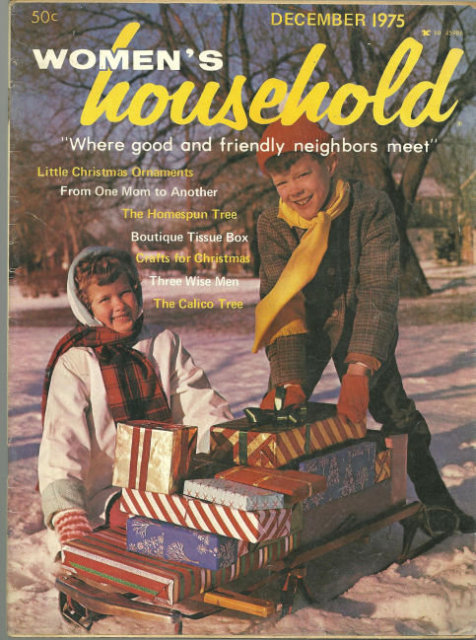 Women's Household Magazine December 1975 Calico Holiday