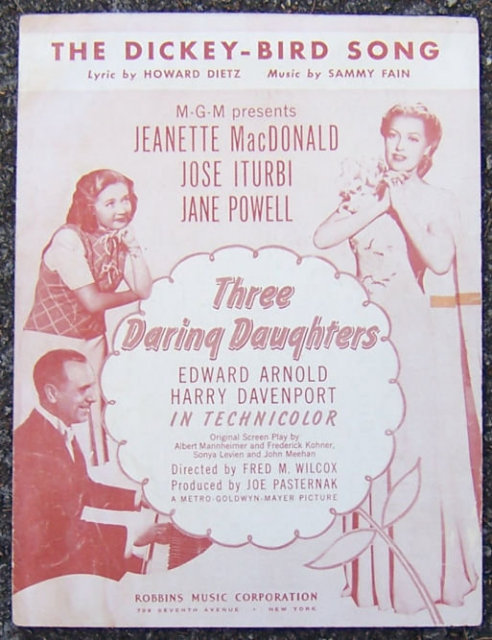 Dickey Bird Song From Three Daring Daughters 1947 Music